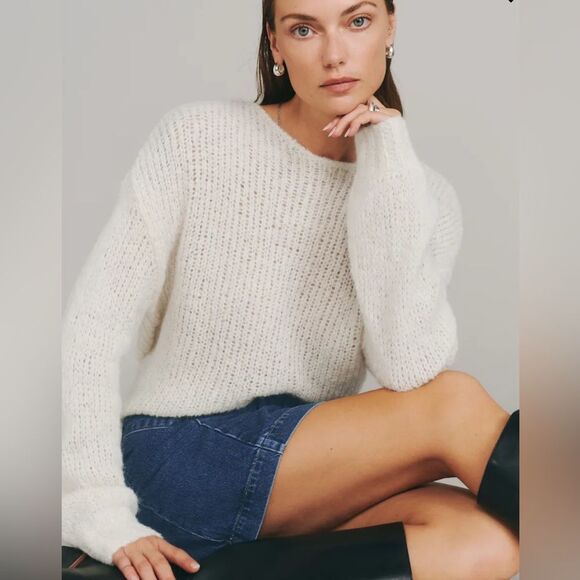 Reformation Kaya Oversized Sweater Alpaca Blend - Picture 1 of 11